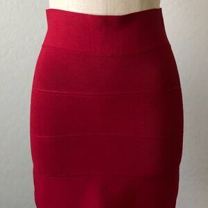 BCBG Maxazria Red Mini Pencil Skirt